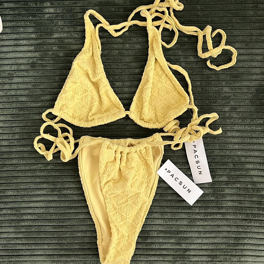 Pacsun yellow bikini set